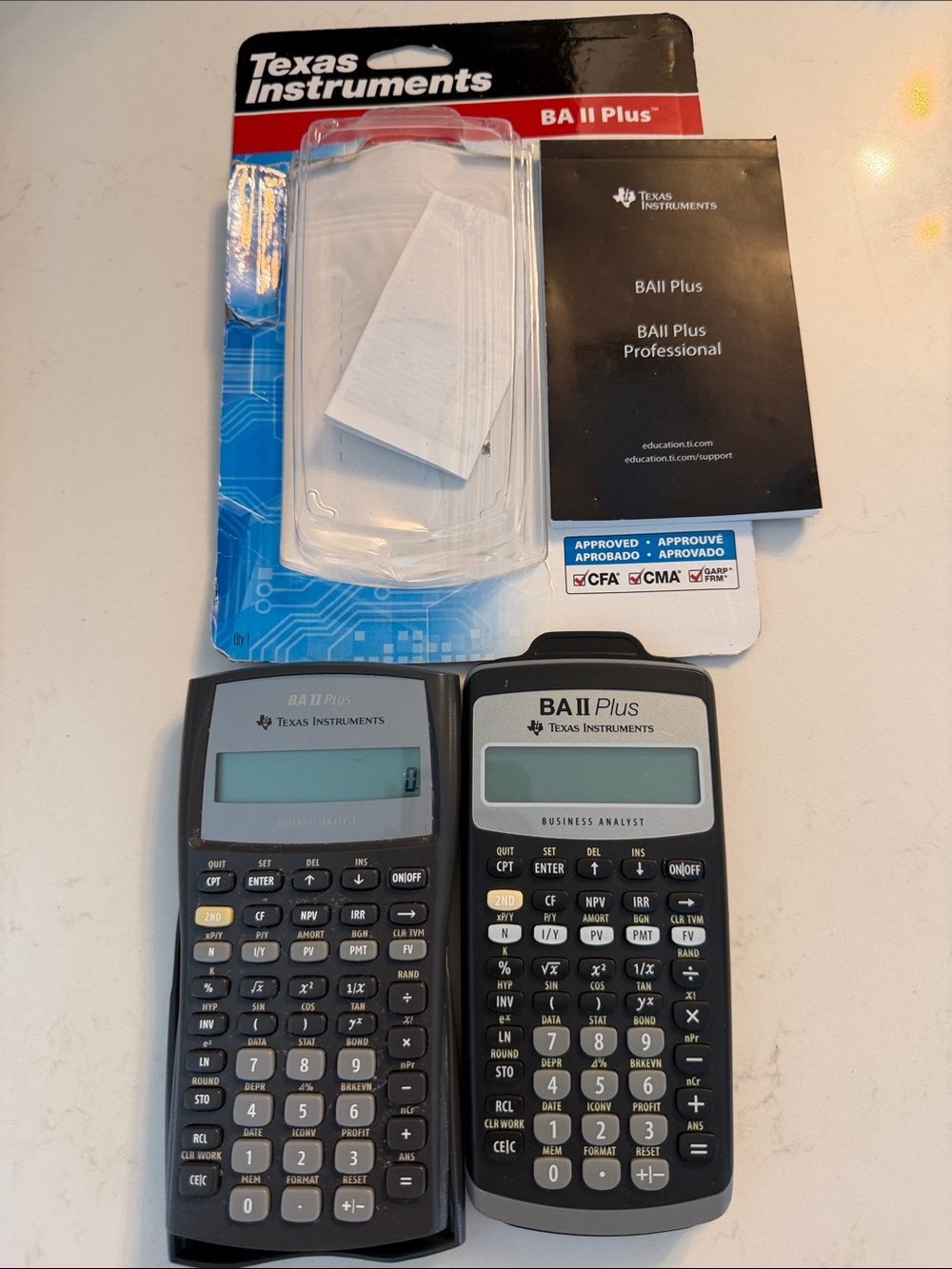 Texas Instruments BA II Plus calculators